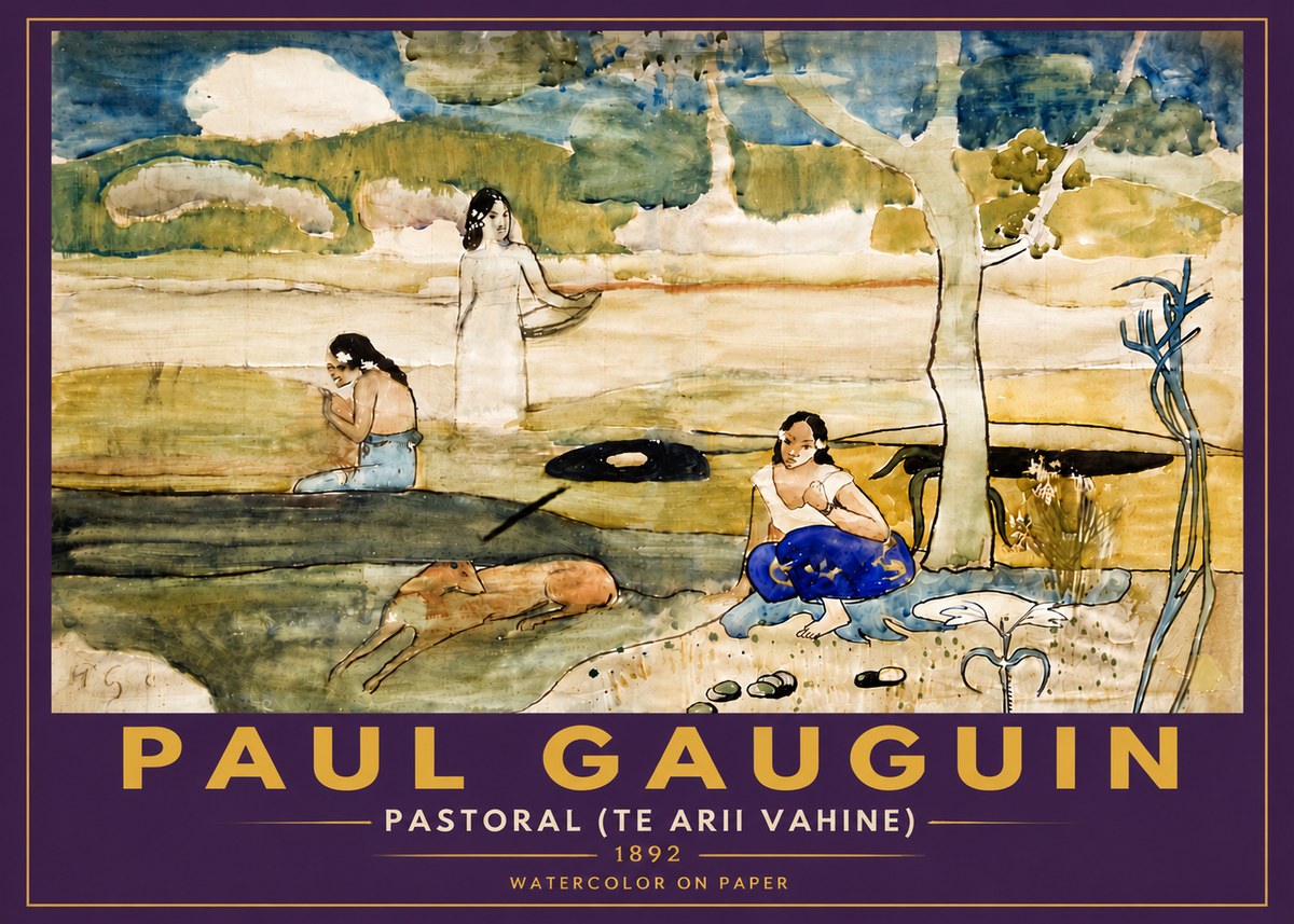 Paul Gauguin Pastoral (Te Arii Vahine) No6 - Poster
