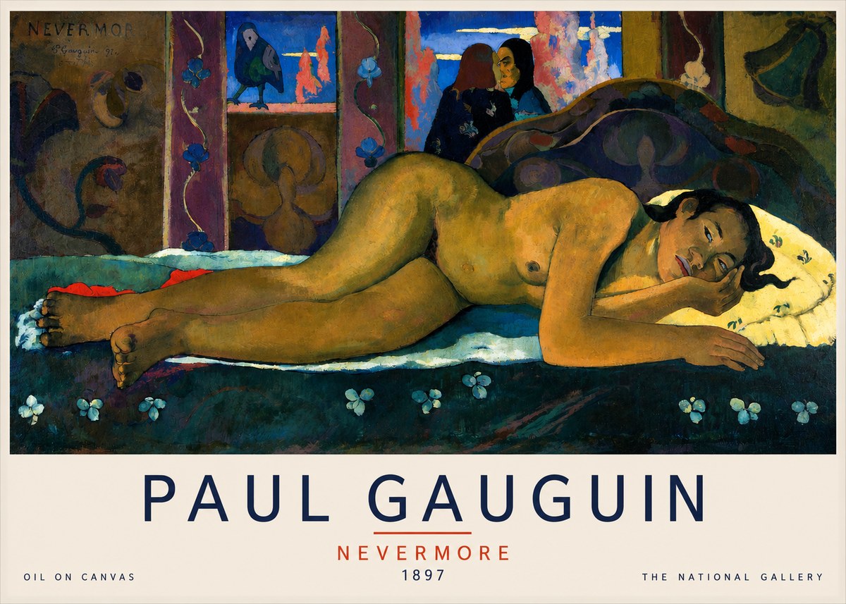 Paul Gauguin Nevermore No4 - Poster
