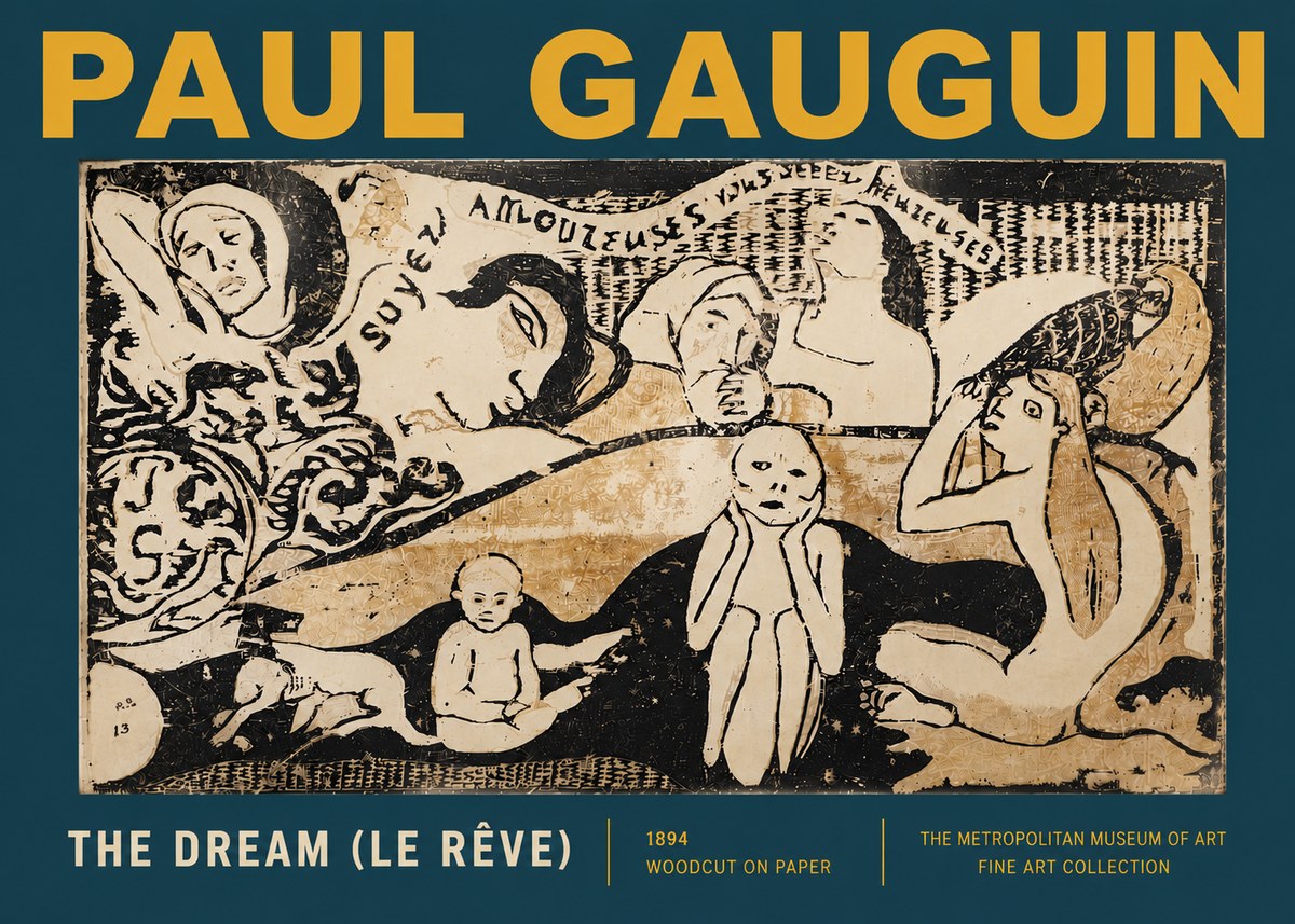Paul Gauguin The Dream (Le Rêve) No5 - Poster