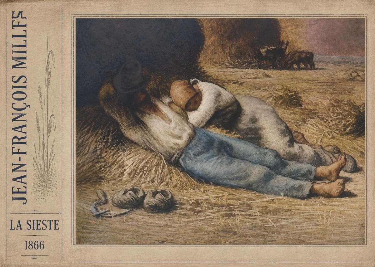Jean-François Millet La Sieste No2 - Poster