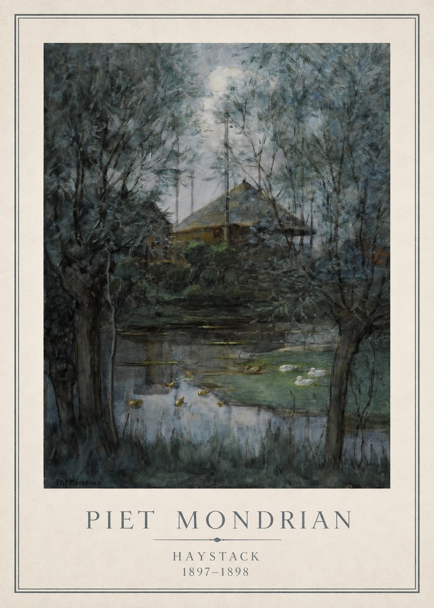 Piet Mondrian Haystack No1 - Poster