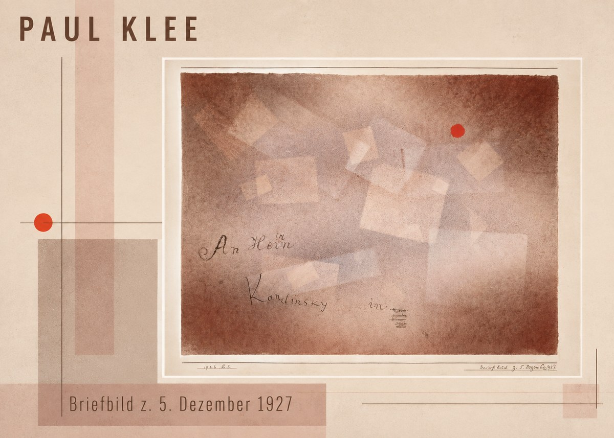 Paul Klee Briefbild Z. 5. Dezember 1927 No3 - Poster