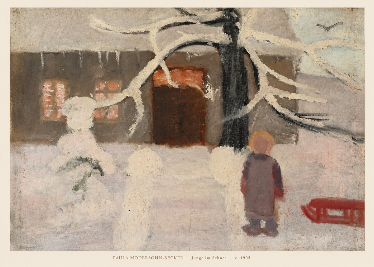 Paula Modersohn-Becker Junge Im Schnee No6 - Poster