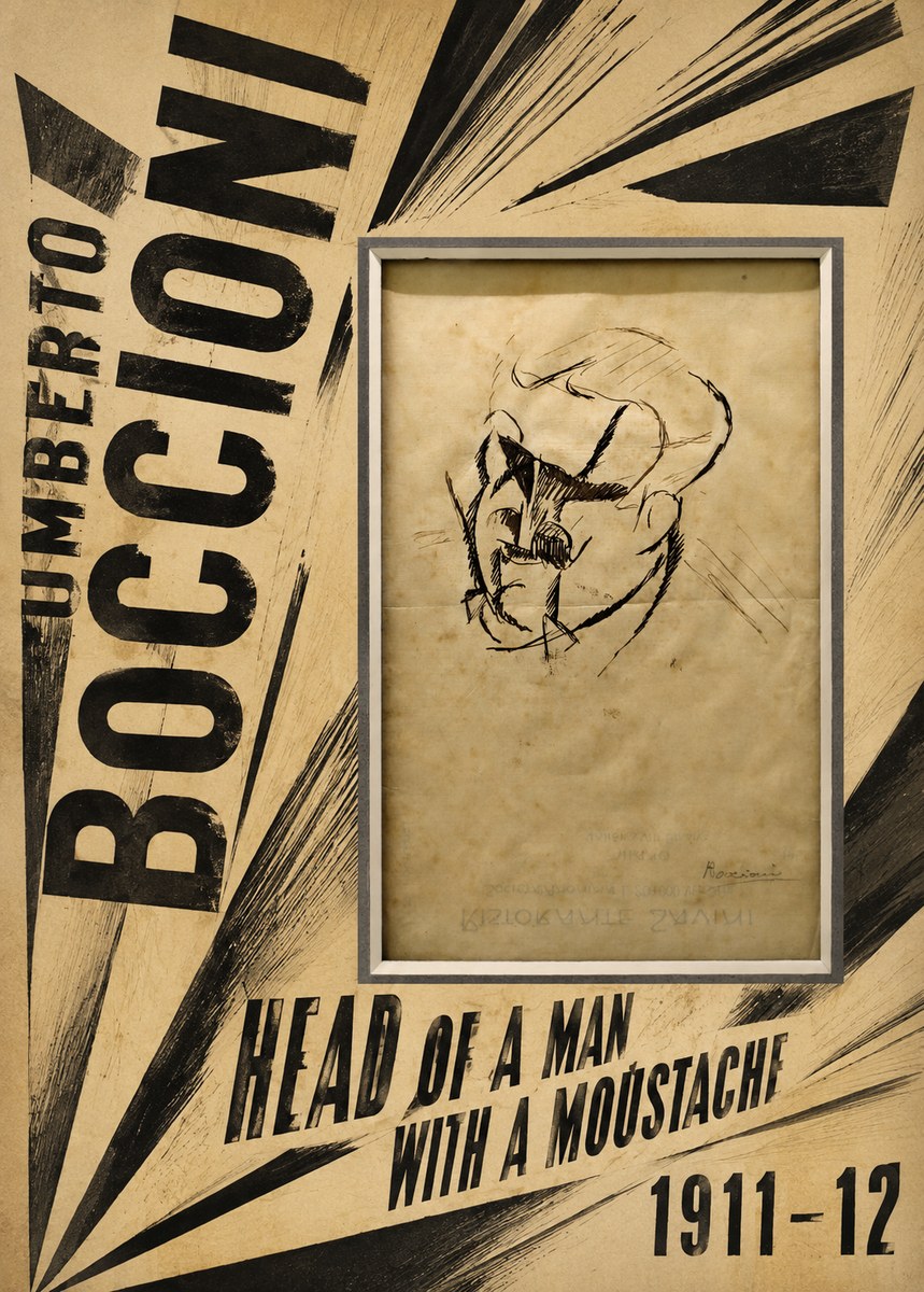 Umberto Boccioni Head of a Man with a Moustache No5 - Poster