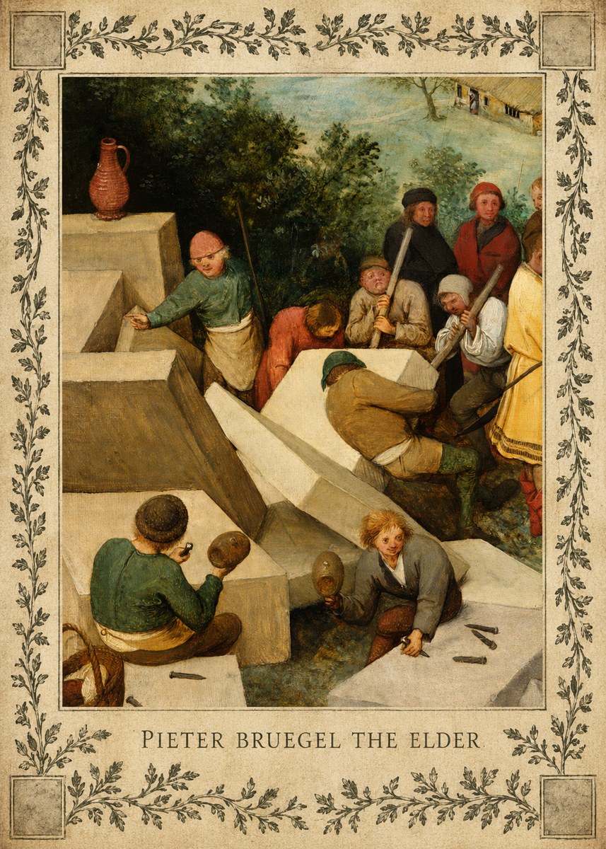 Pieter Bruegel The Tower of Babel V No3 - Poster