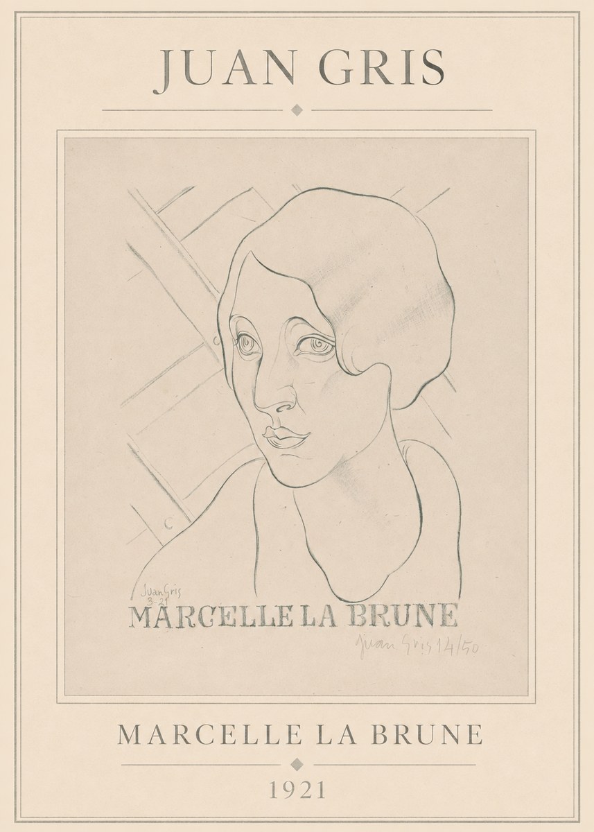 Juan Gris Marcelle La Brune II No1 - Poster