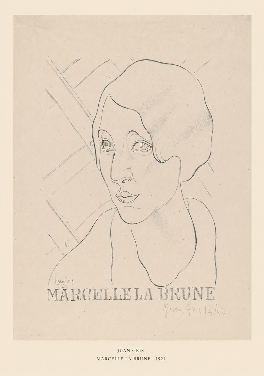 Juan Gris Marcelle La Brune II No6 - Poster