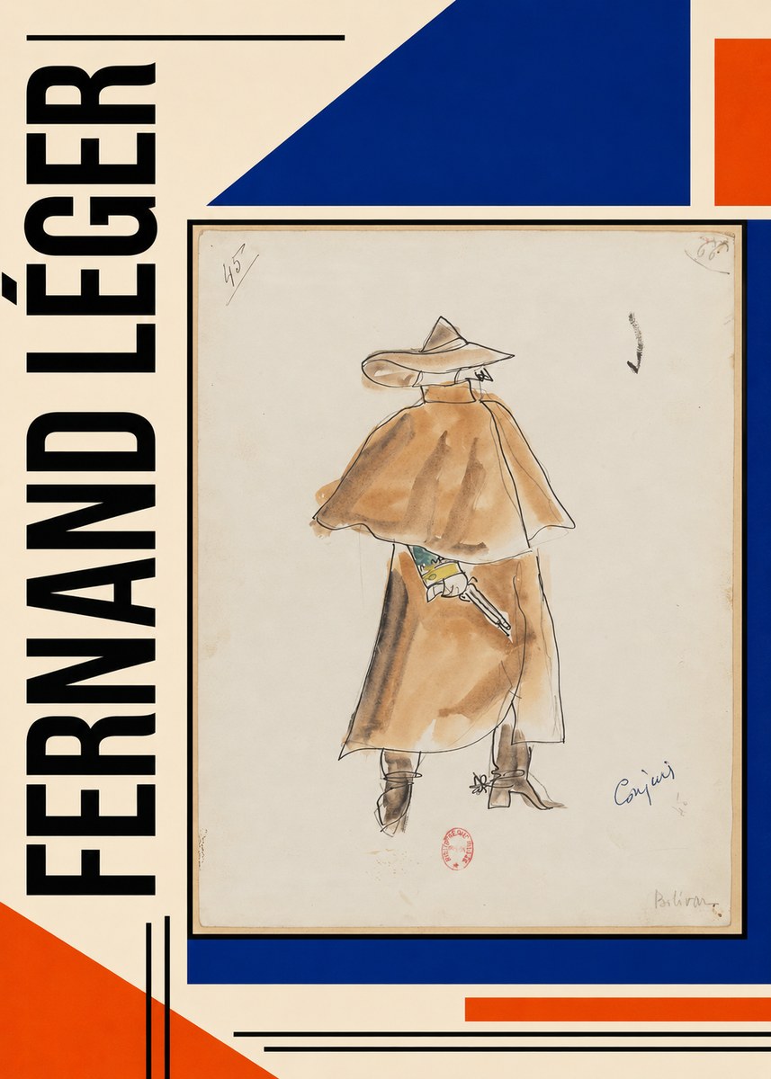 Fernand Léger Costume Design for Bolivar No2 - Poster