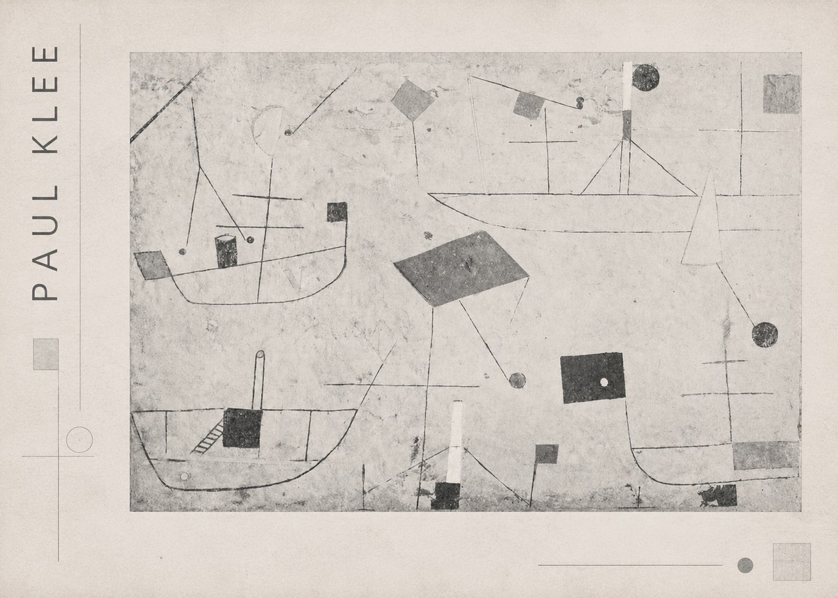 Paul Klee Seascape with Boats No4 - Poster