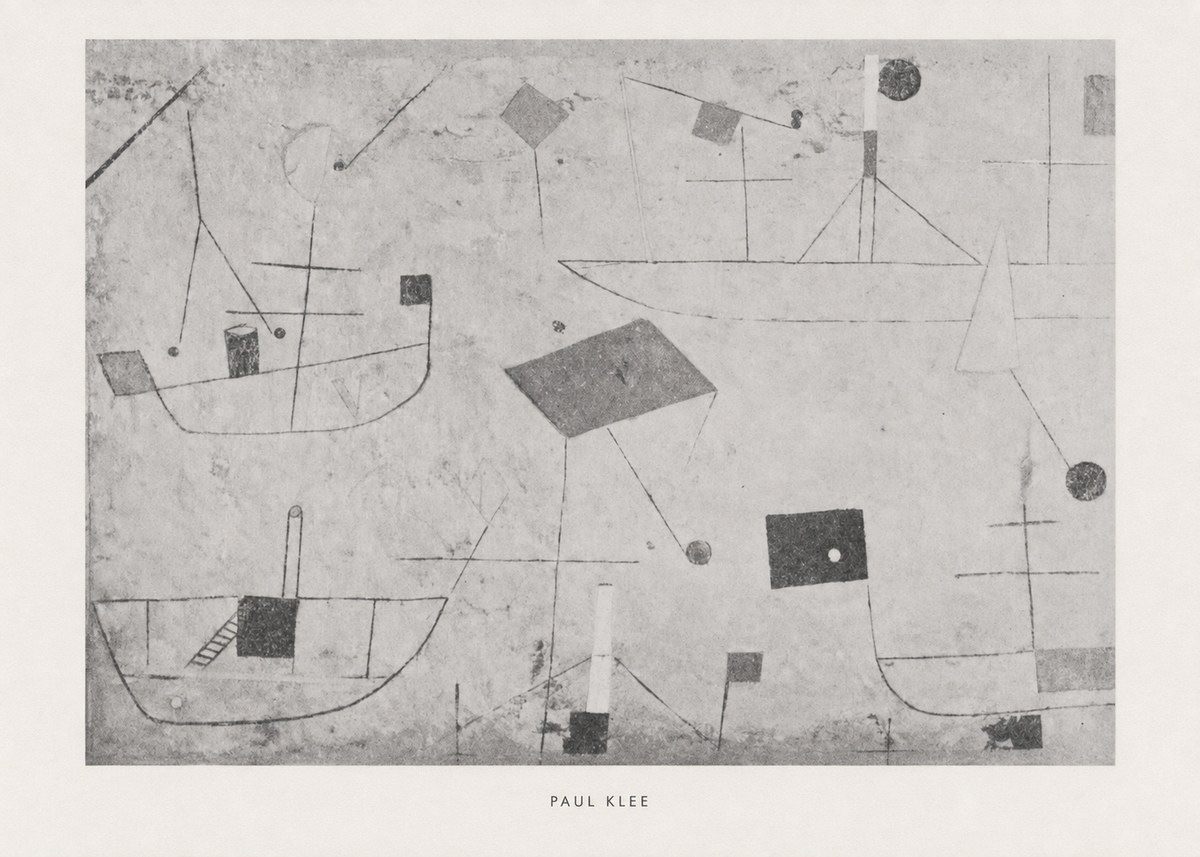 Paul Klee Seascape with Boats No6 - Poster