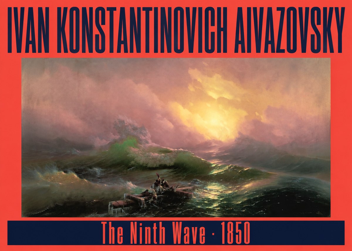 Ivan Konstantinovich Aivazovsky The Ninth Wave II No4 - Poster