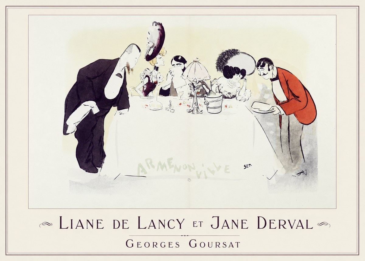 Georges Goursat Liane De Lancy Et Jane Derval No1 - Poster