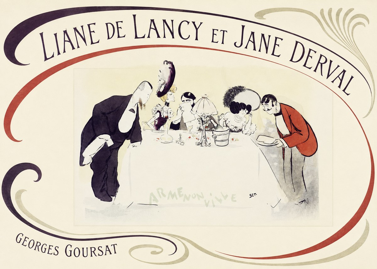 Georges Goursat Liane De Lancy Et Jane Derval No5 - Poster