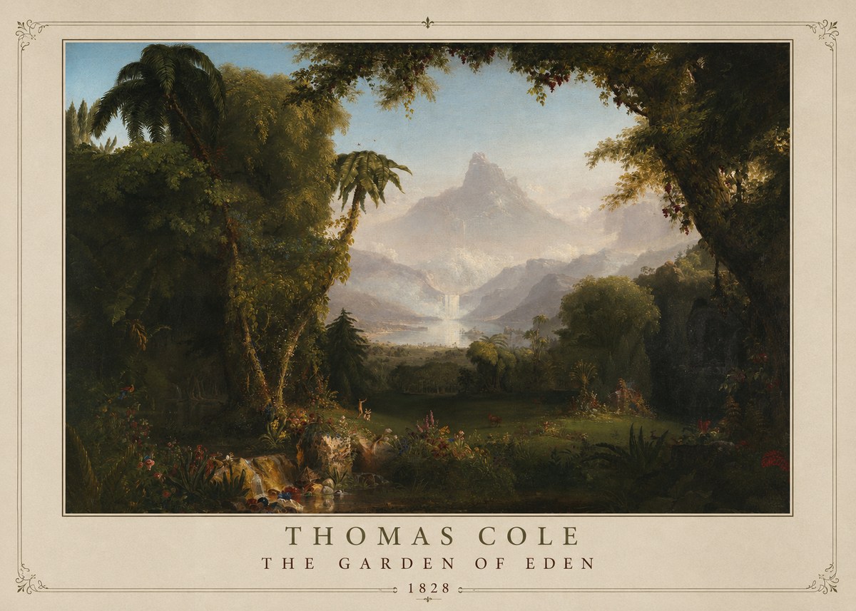 Thomas Cole The Garden of Eden I No1 - Poster