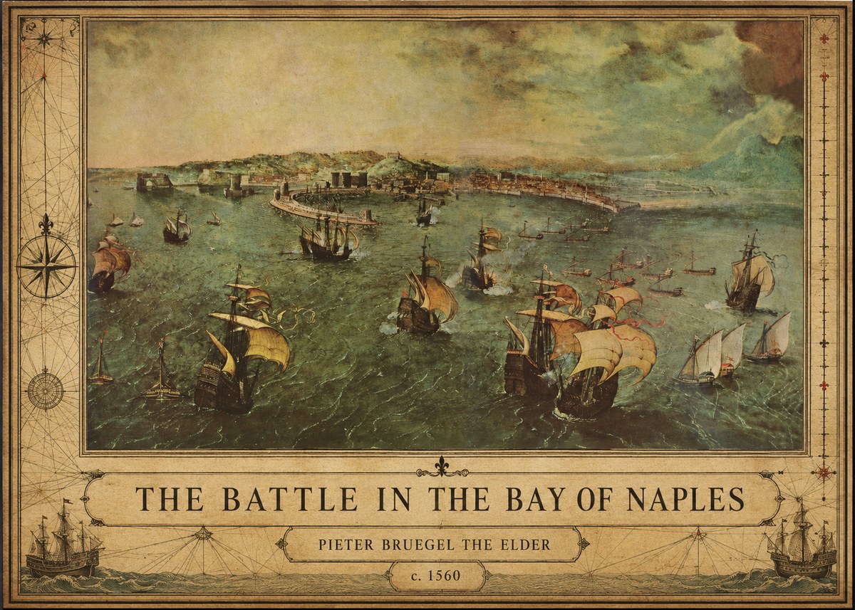 Pieter Bruegel The Battle in the Bay of Naples No2 - Poster