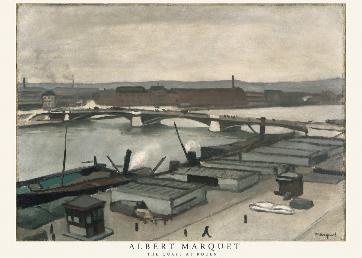 Albert Marquet The Quays at Rouen No6 - Poster