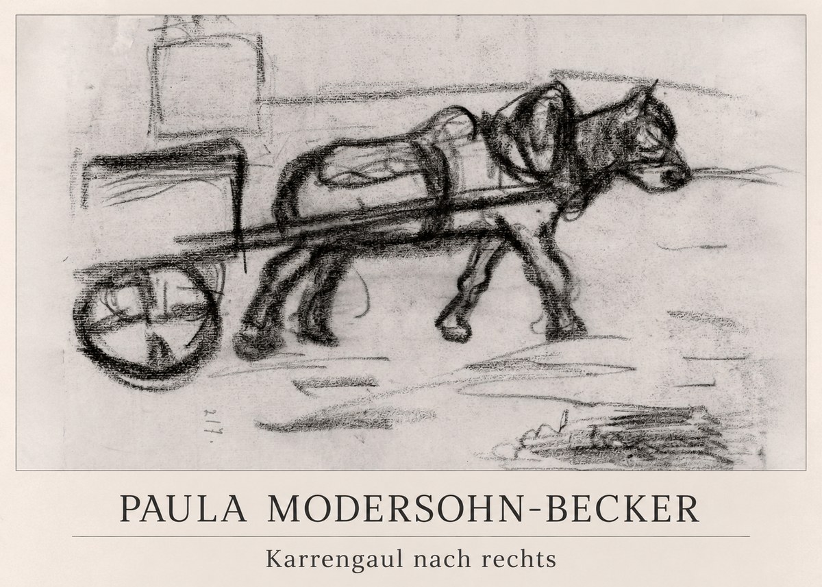 Paula Modersohn-Becker Karrengaul Nach Rechts No1 - Poster