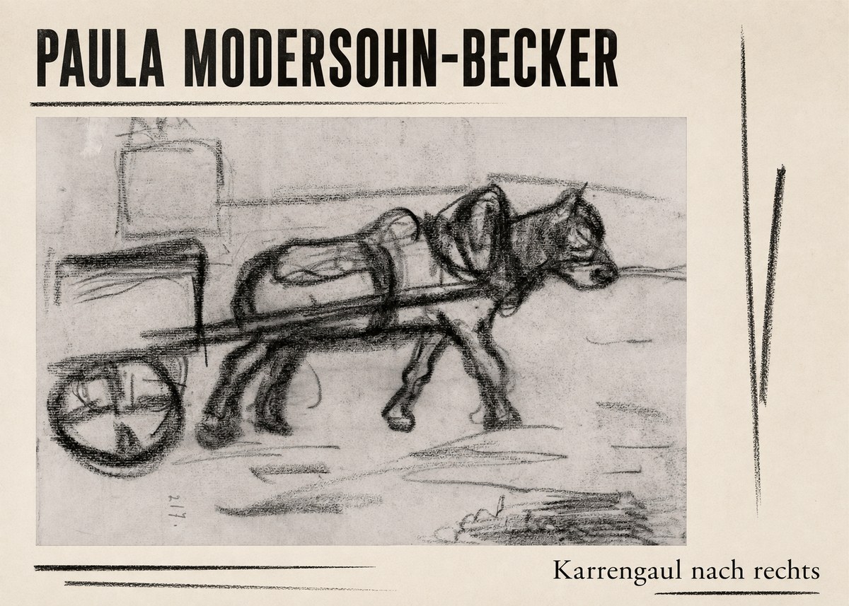 Paula Modersohn-Becker Karrengaul Nach Rechts No2 - Poster