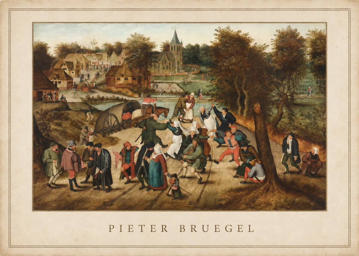 Pieter Bruegel The Peasant Dance I No5 - Poster
