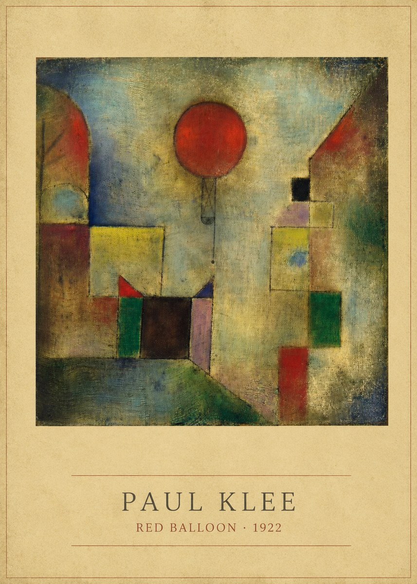 Paul Klee Red Balloon No3 - Poster