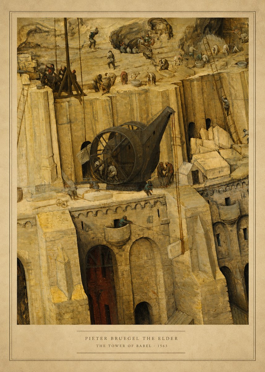 Pieter Bruegel The Tower of Babel VII No5 - Poster