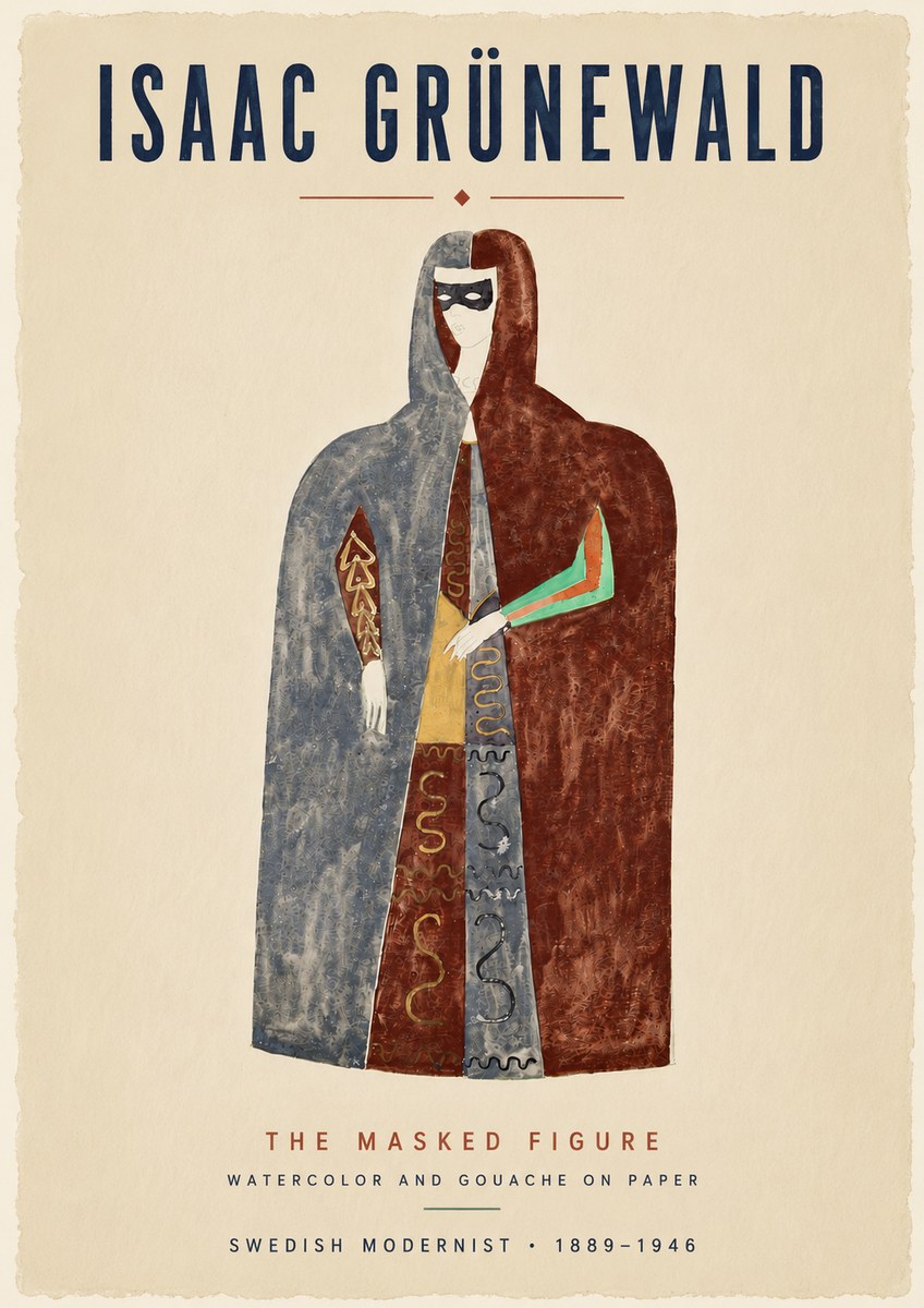 Isaac Grünewald The Masked Figure No6 - Poster