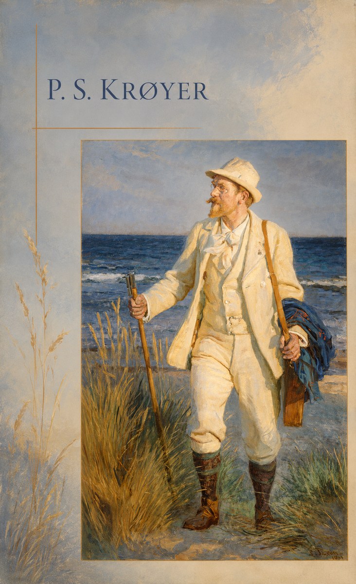 P.S. Krøyer Self-portrait by the Beach No4 - Poster