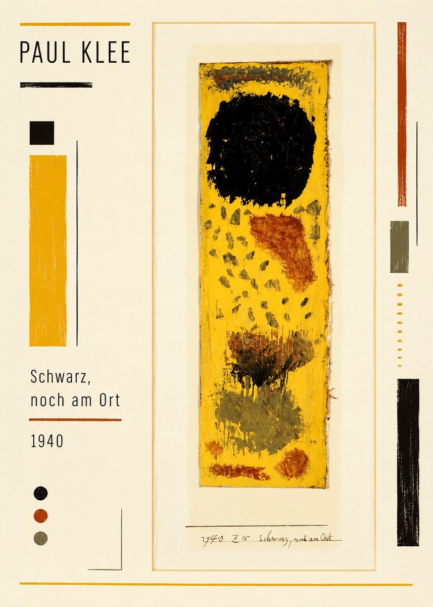 Paul Klee Schwarz, Noch Am Ort No2 - Poster