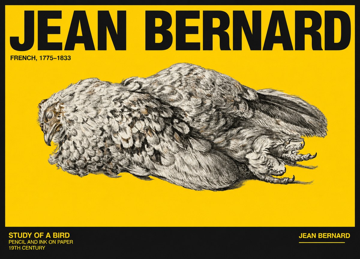 Jean Bernard Study of a Bird I No6 - Poster