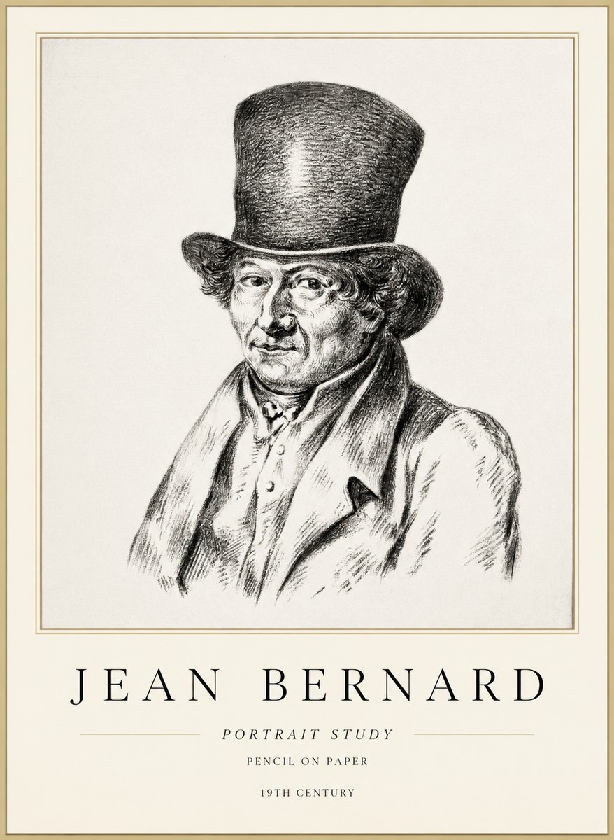 Jean Bernard Portrait Study of a Gentleman No3 - Poster