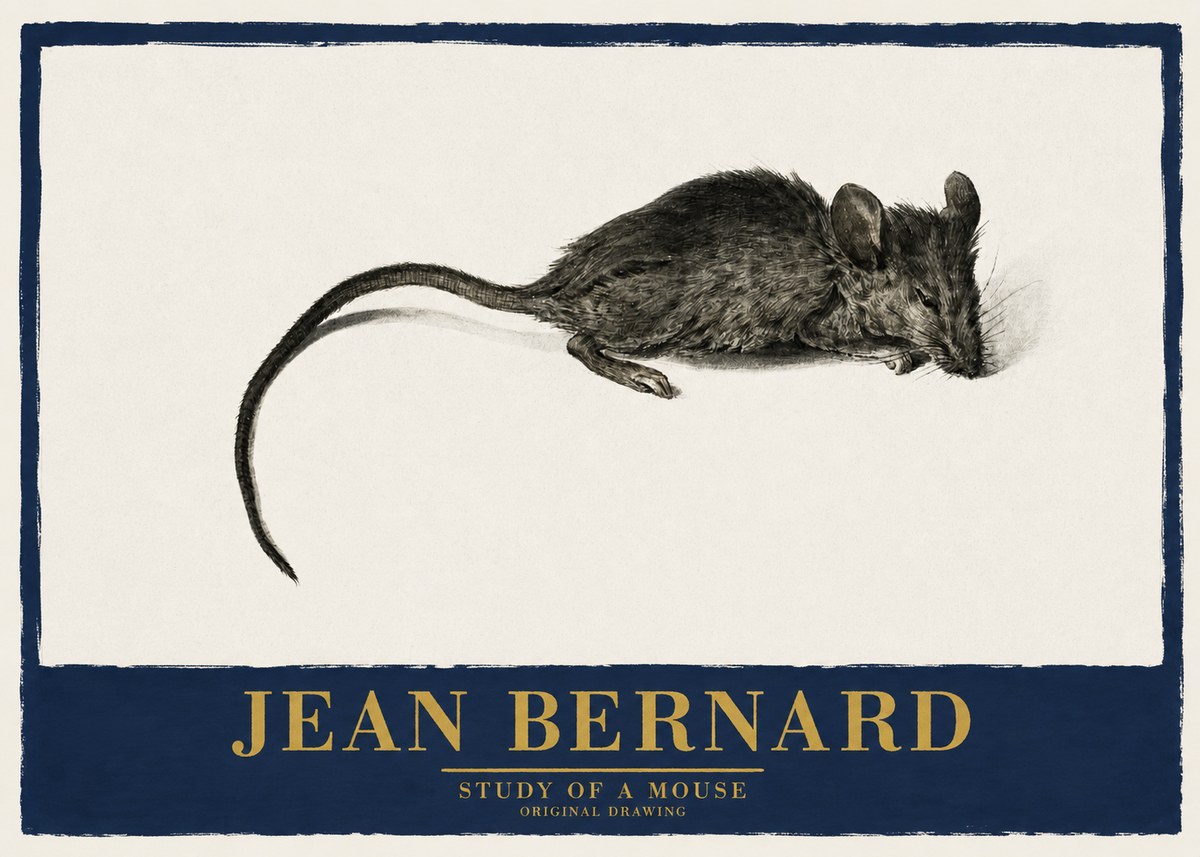 Jean Bernard Study of a Mouse I No2 - Poster