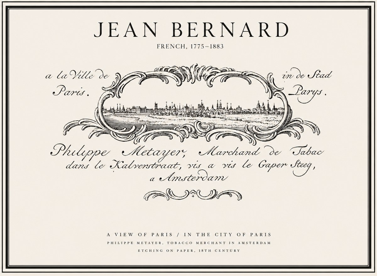 Jean Bernard A View of Paris No1 - Poster