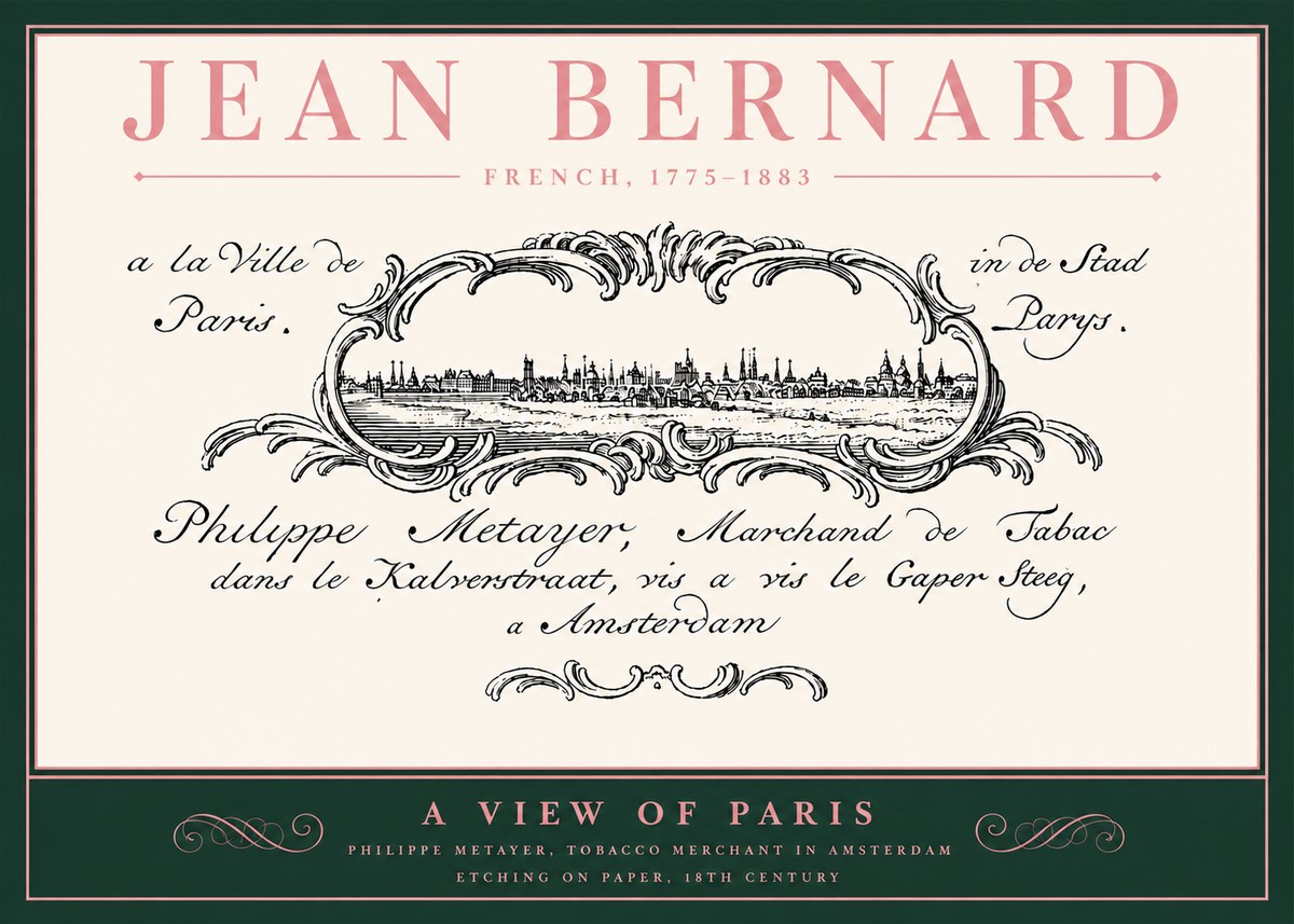 Jean Bernard A View of Paris No4 - Poster