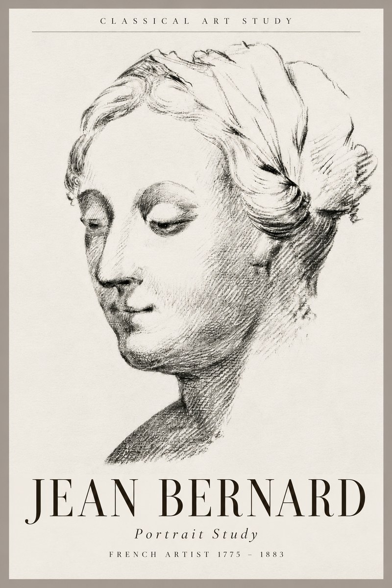 Jean Bernard Study of a Woman No6 - Poster