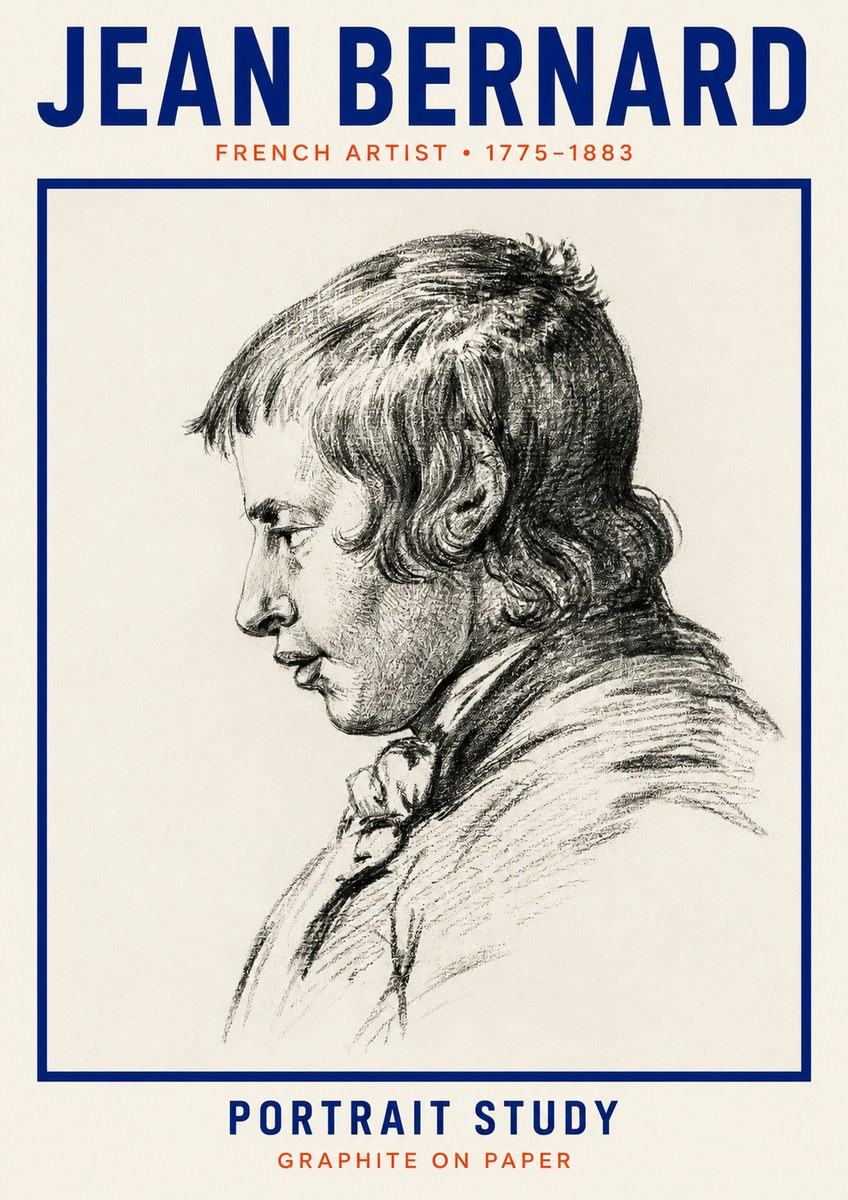 Jean Bernard Portrait Study III No2 - Poster