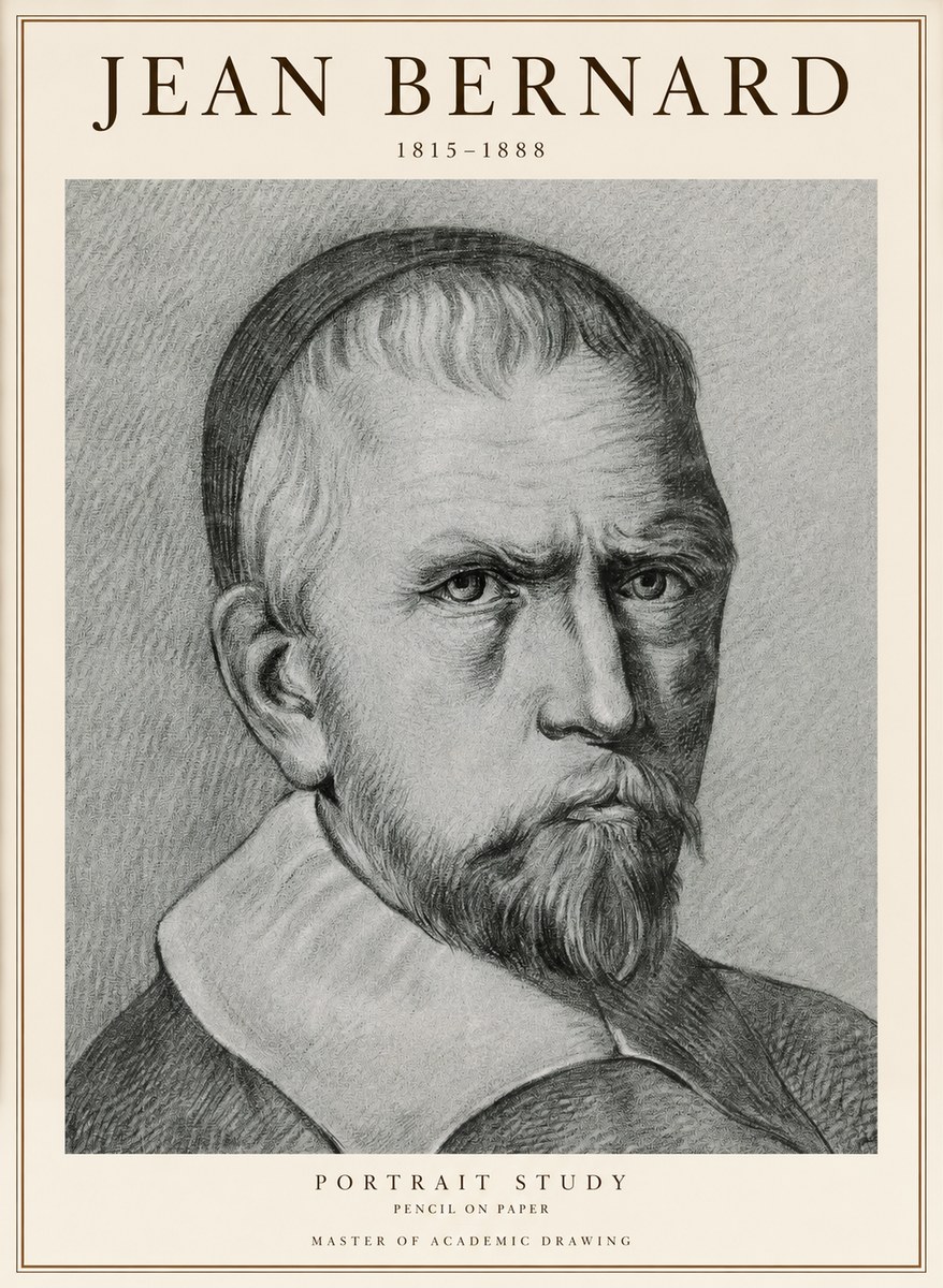 Jean Bernard Portrait Study IV No1 - Poster