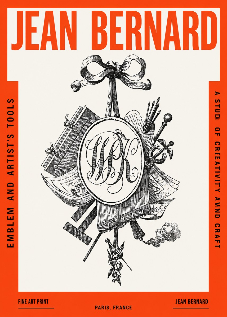 Jean Bernard Still Life with Monogram No3 - Poster