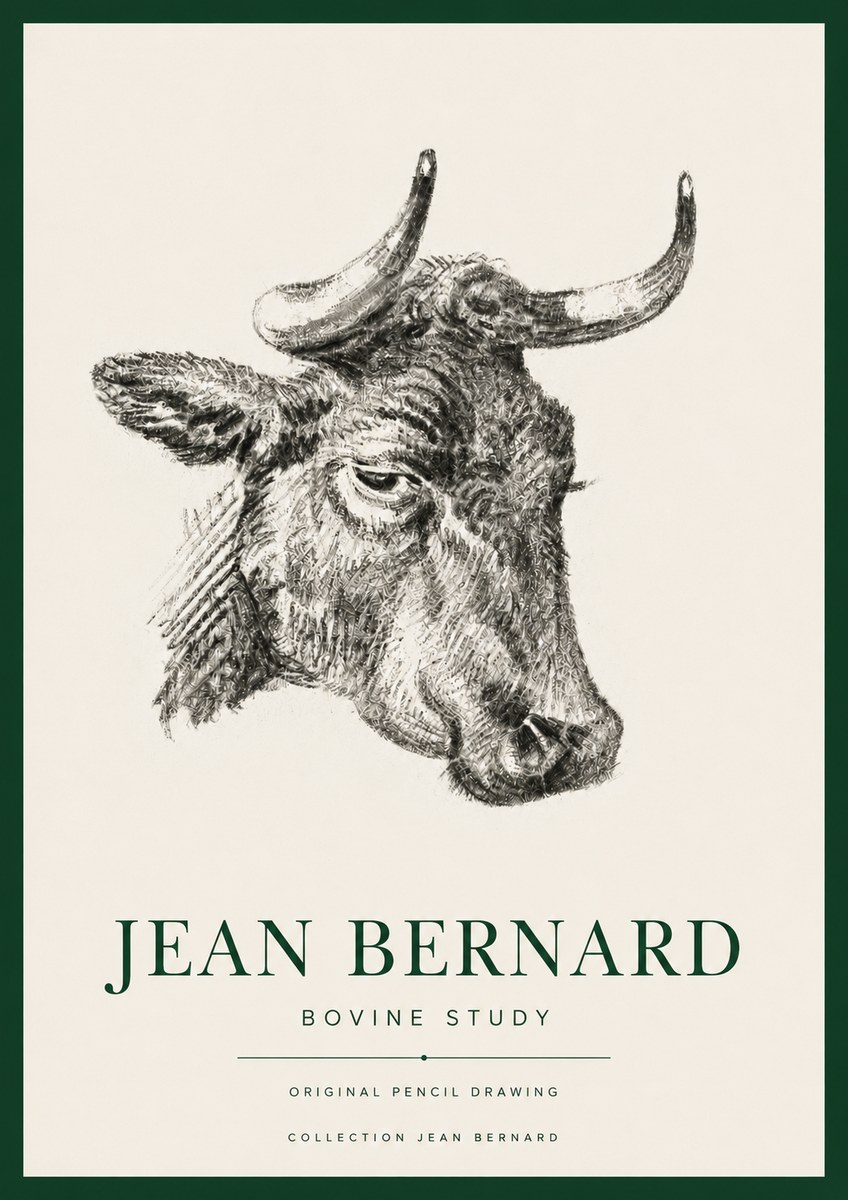 Jean Bernard Bovine Study I No4 - Poster