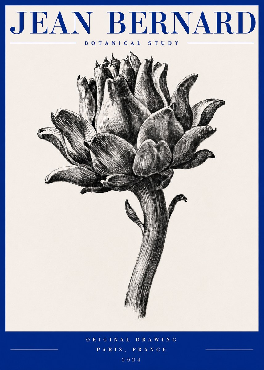 Jean Bernard Botanical Study No2 - Poster