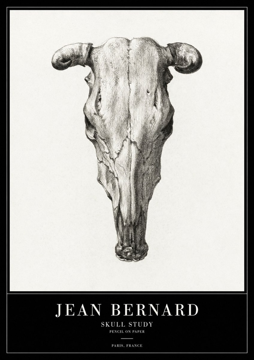 Jean Bernard Skull Study No2 - Poster