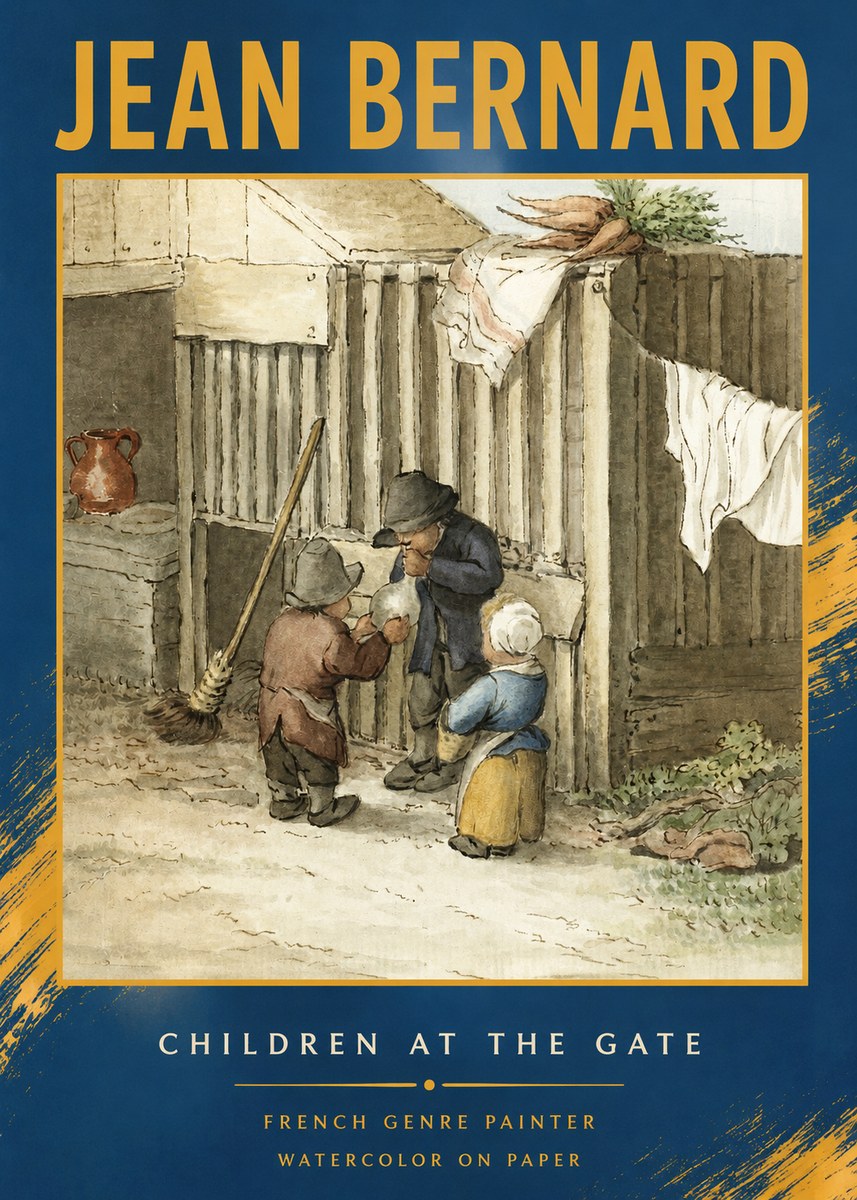 Jean Bernard Children at the Gate No2 - Poster