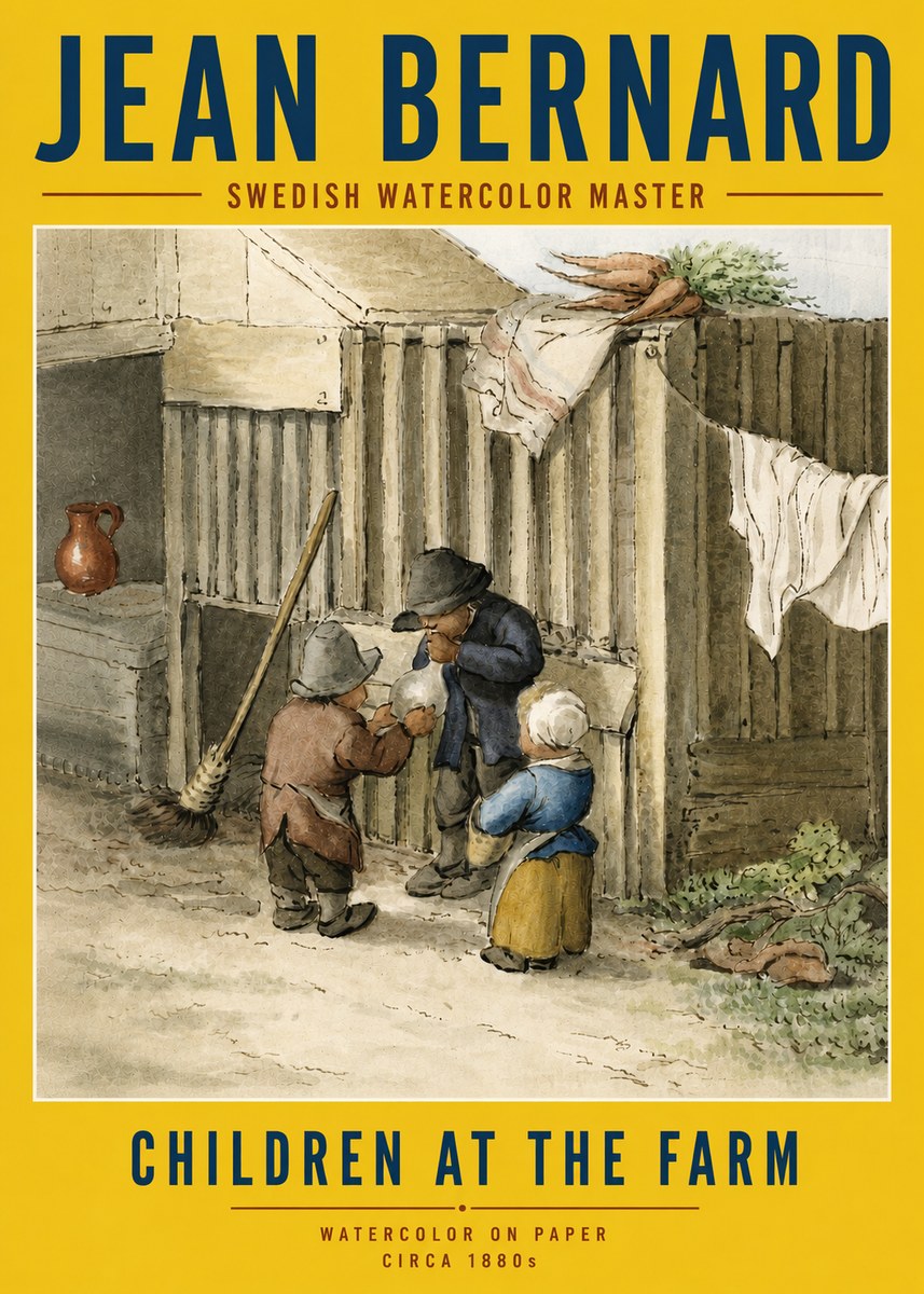 Jean Bernard Children at the Gate No6 - Poster