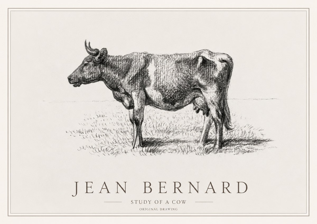 Jean Bernard Cow I No3 - Poster