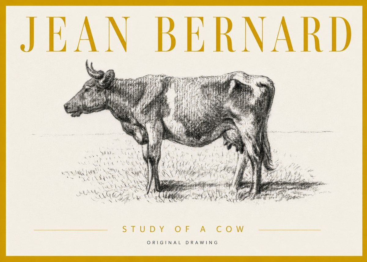 Jean Bernard Cow I No6 - Poster
