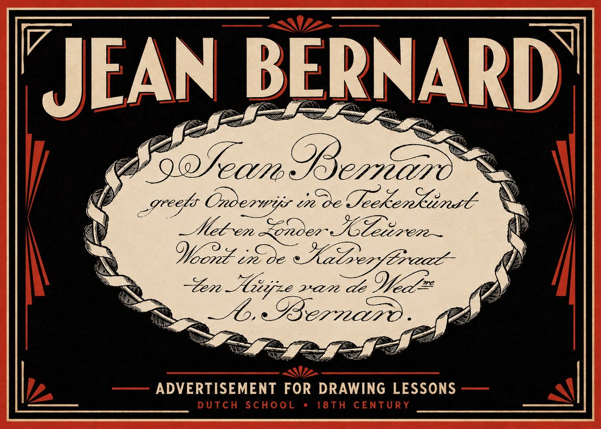 Jean Bernard Jean Bernard - Teacher of the Art of Drawing No6 - Poster