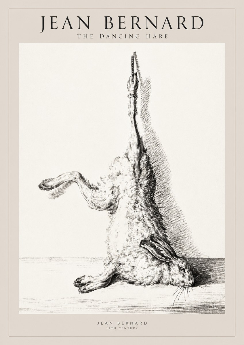 Jean Bernard The Dancing Hare No1 - Poster