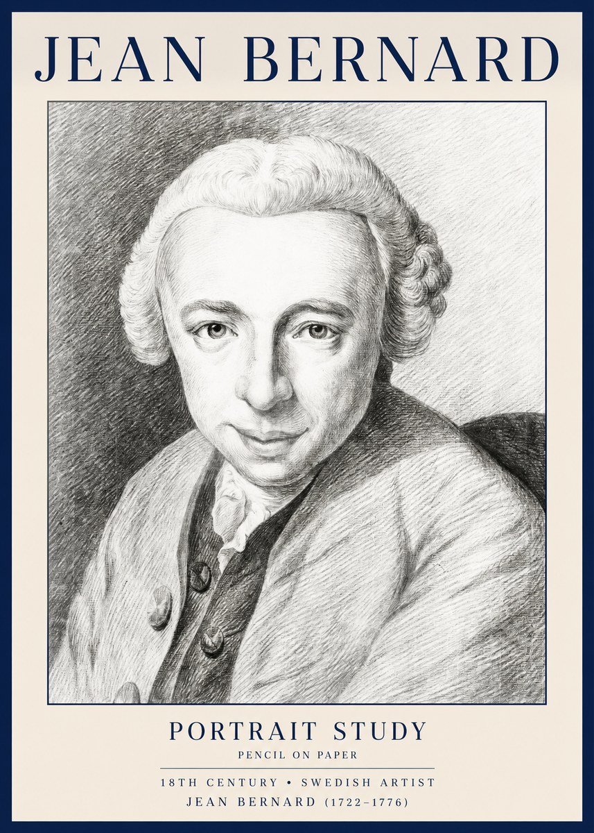 Jean Bernard Portrait of a Gentleman I No4 - Poster