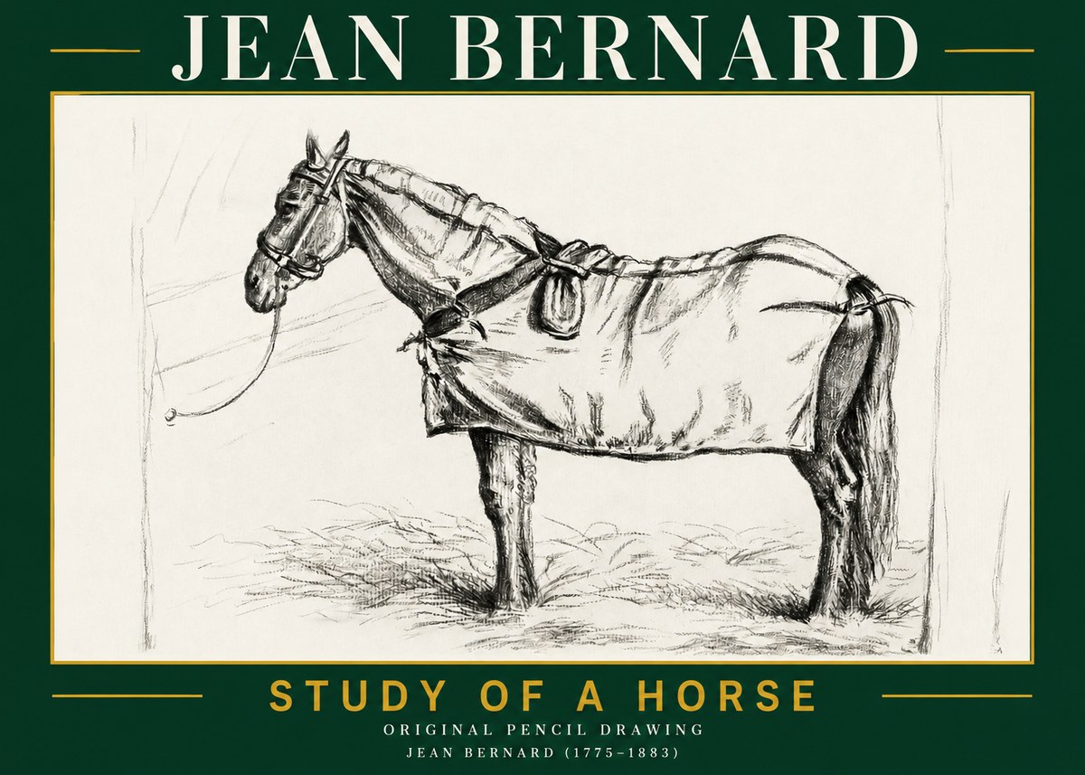 Jean Bernard Study of a Horse XI No2 - Poster