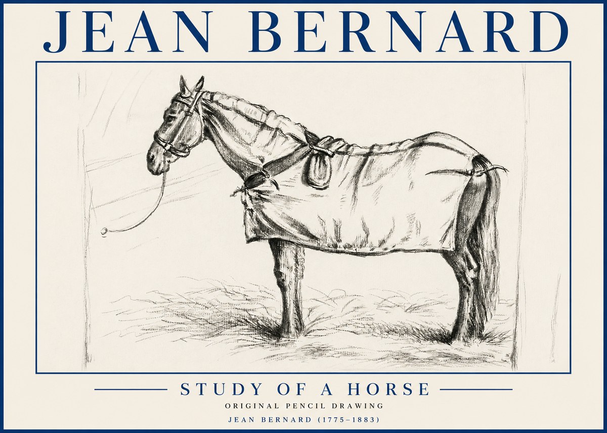 Jean Bernard Study of a Horse XI No5 - Poster