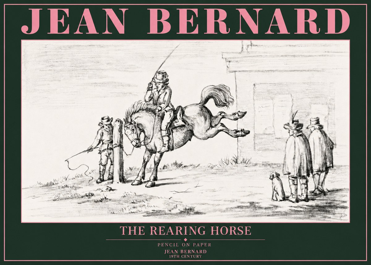 Jean Bernard The Rearing Horse II No3 - Poster